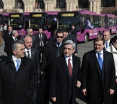 President Serzh Sargsyan made a tour of Yerevan